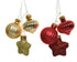 Kerstballen glas glans/mat/glitter mix - rood/goud - ass. (prijs per stuk) goud mix   (prijs per stuk)