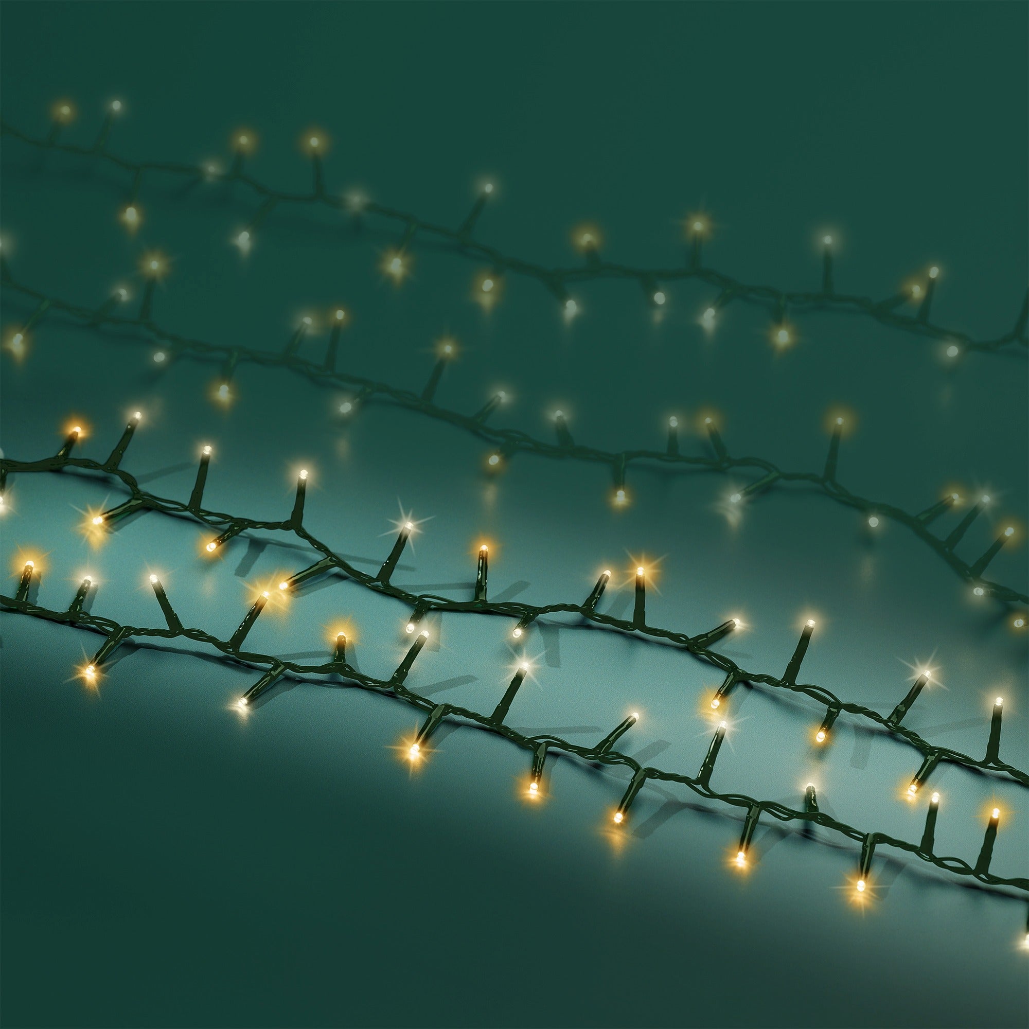 Lumineo LED compact twinkel 3400cm 1500L - groen/warm wit/klassiek warm - kerstverlichting