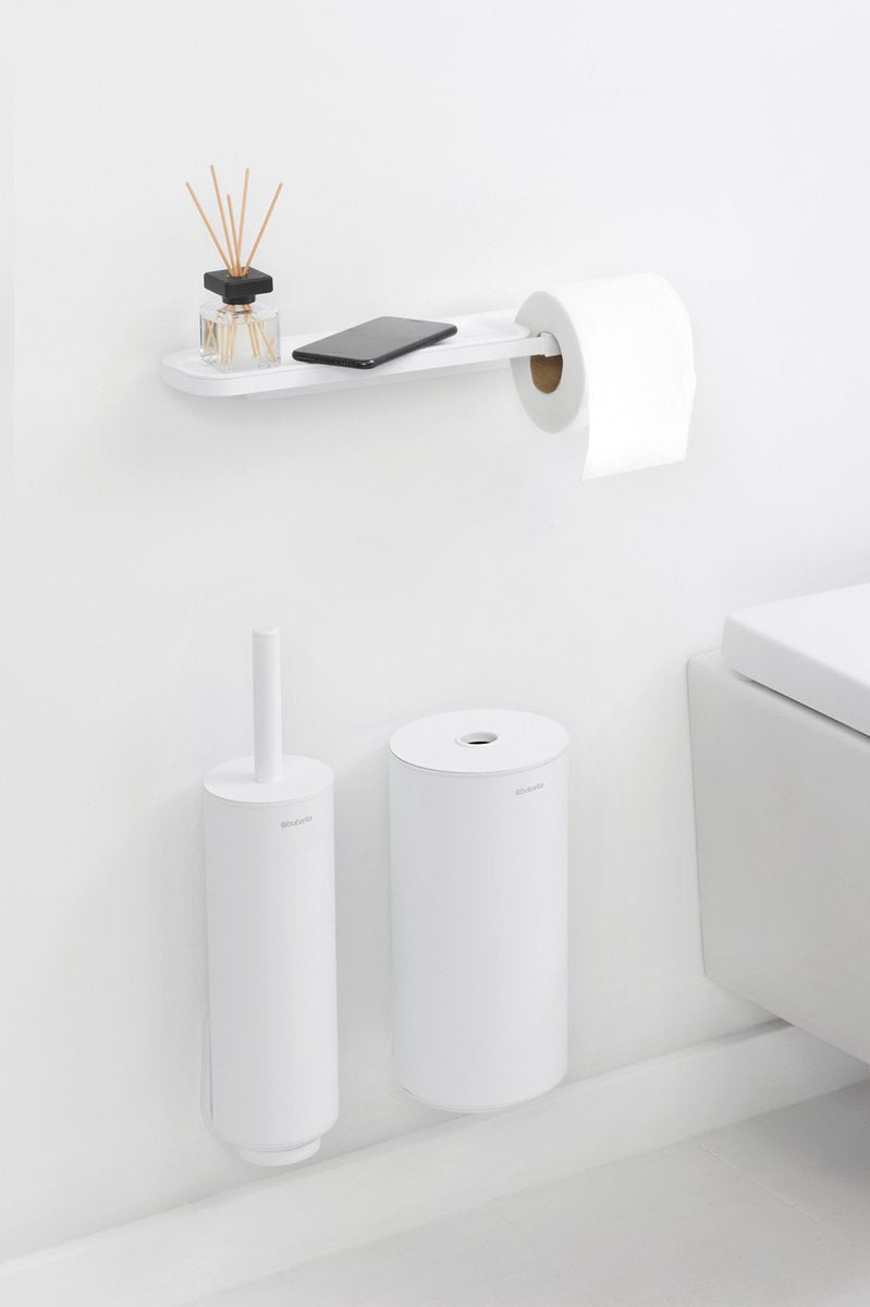 BRABANTIA Mindset toiletrolhouder met plankje - Mineral fresh white