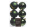 Kerstballen kunststof glans/mat mix 8cm - dennengroen 6st. mix