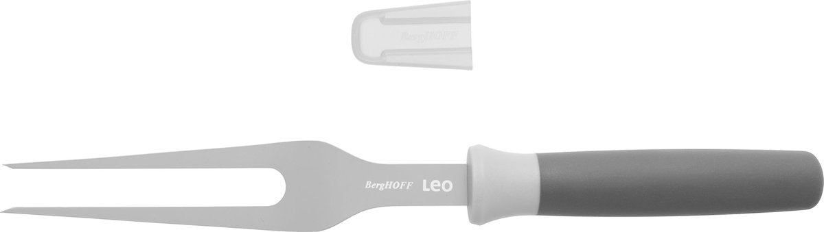 BergHOFF Leo Line trancheer vork 17cm - grijs met beschermhoes    TU UC