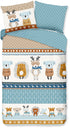 GOODMORNING Dekbedovertrek flanel - 140x 220cm - kids 30549 winterdieren
