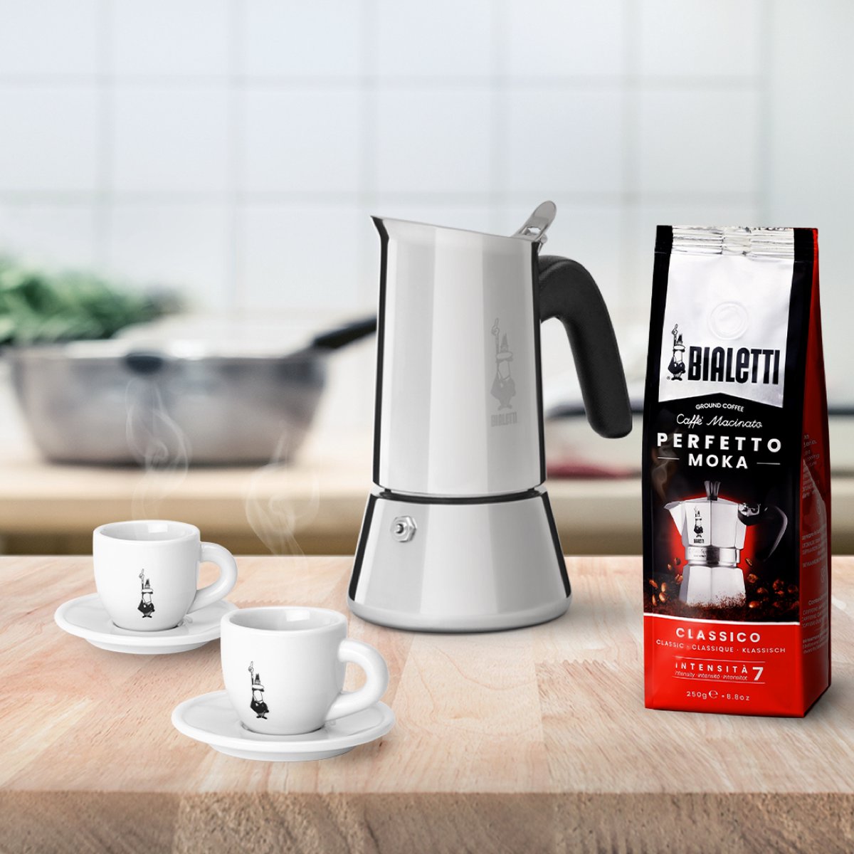 BIALETTI Venus - Koffiemaker 6 tassen + gratis koffie 100g Perfetto