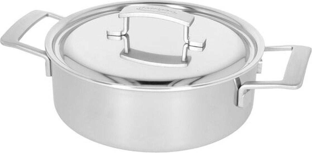 DEMEYERE Industry 5 kookpot laag 24cm - dubbelwandig deksel    (Cera)   TU LU