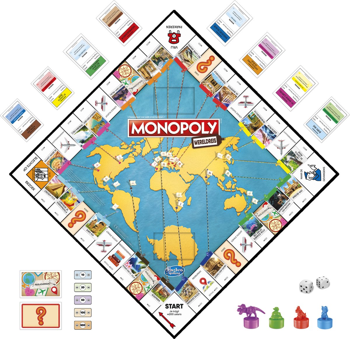 HASBRO Spel - Monopoly wereldreis 54895144MBN