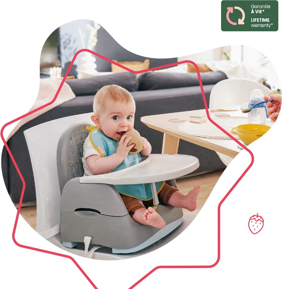 BABYMOOV Home and Go stoelverhoger - beer grijs kinderzitje