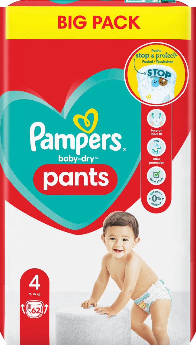 PAMPERS Baby Dry Broekjes - S4 - 62