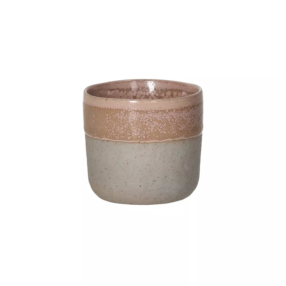 Pomax SPIRO beker - 7x6.5cm - steen /poederroze