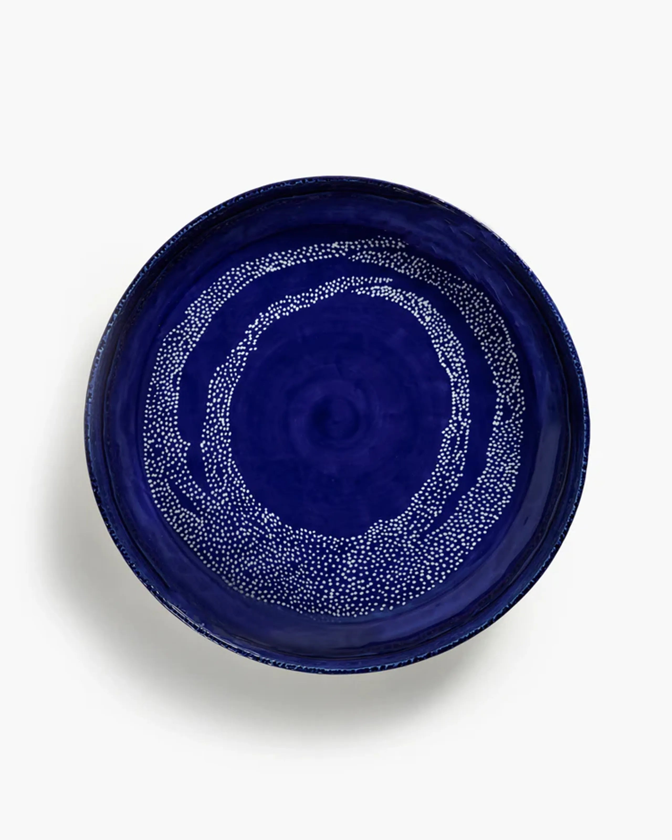 OTTOLENGHI Feast serveerschaal - M 36cm- lapis lazuli swirl dots wit   TU LU