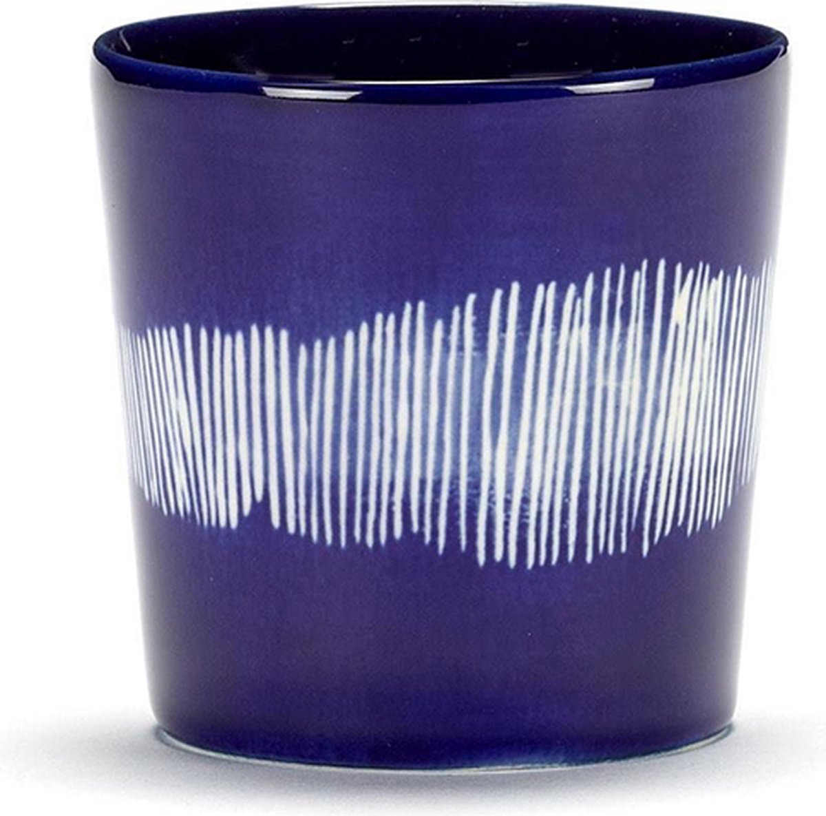 OTTOLENGHI Feast koffiemok - 250ml 7.5cm - lapis lazuli swirl stripes wit