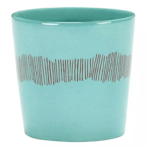OTTOLENGHI Feast koffiemok - 250ml 7.5cm - azure swirl stripes rood   TU LU