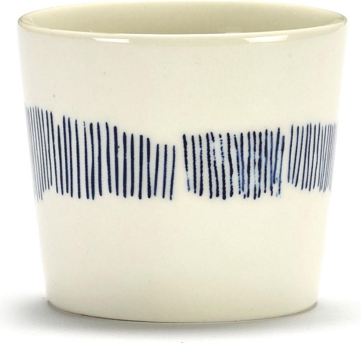 OTTOLENGHI Feast espressokop - 150ml 7cm - wit swirl stripes blauw
