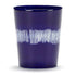 OTTOLENGHI Feast theekop - 330ml 8.5cm - lapis lazuli swirl stripes wit