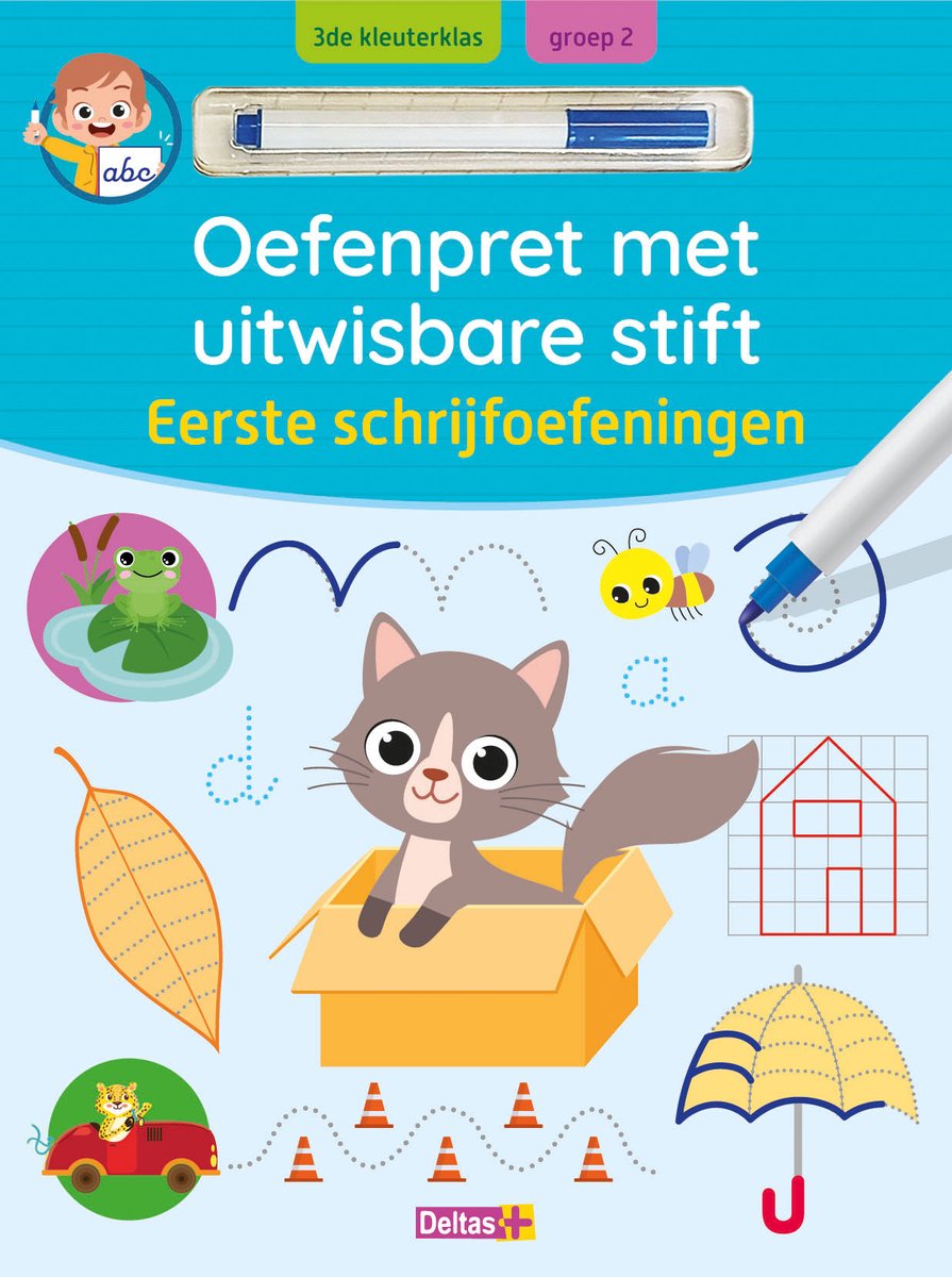Oefenpret met uitwisbare stift - Eerste schrijfoefeningen (5-6 j.) schrijfoefeningen