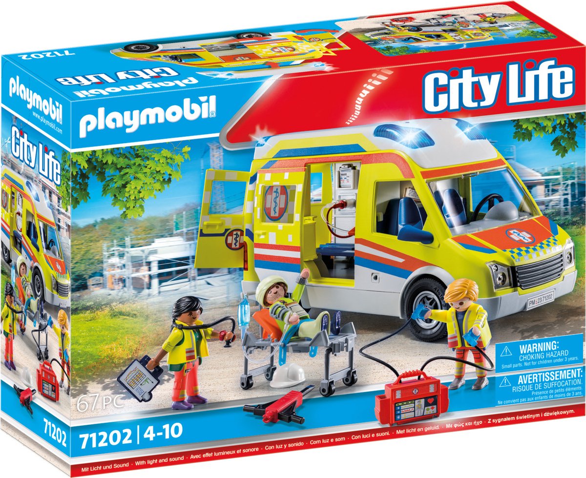 PLAYMOBIL City life 71202 Ambulance met licht en geluid