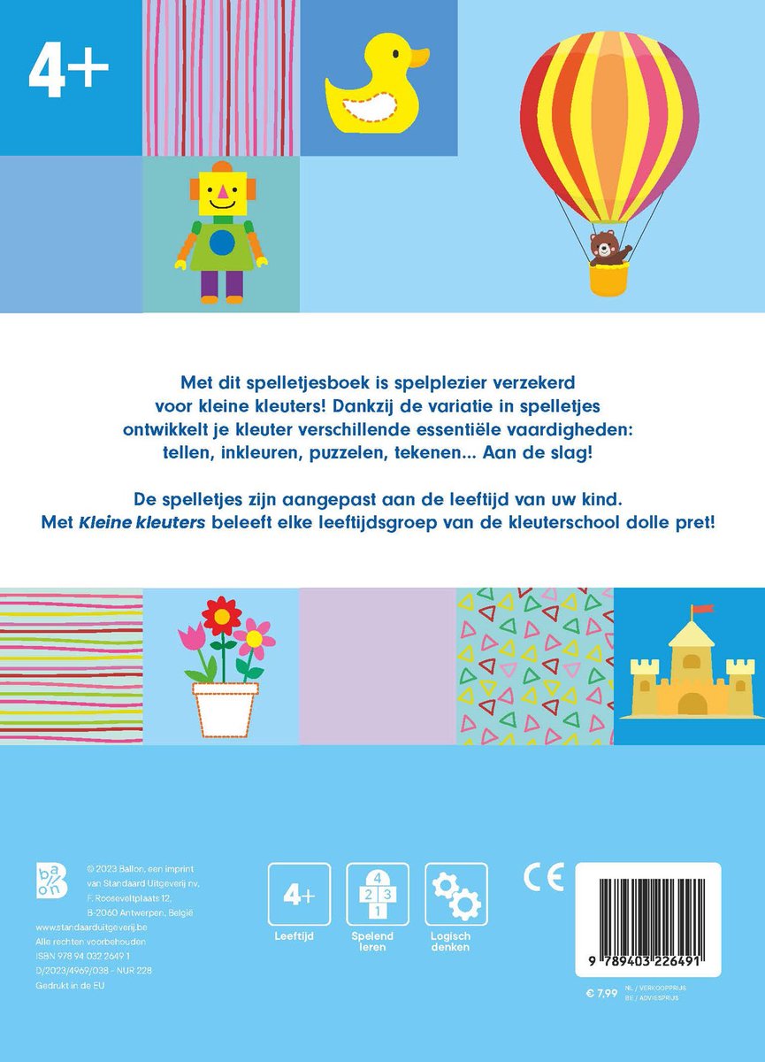 Kleine kleuters - Spelletjesboek +4jaar