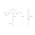 Platinum LISBOA parasol - dia 3m - taupe / antraciet alu  excl. voet  midden kantelbaar