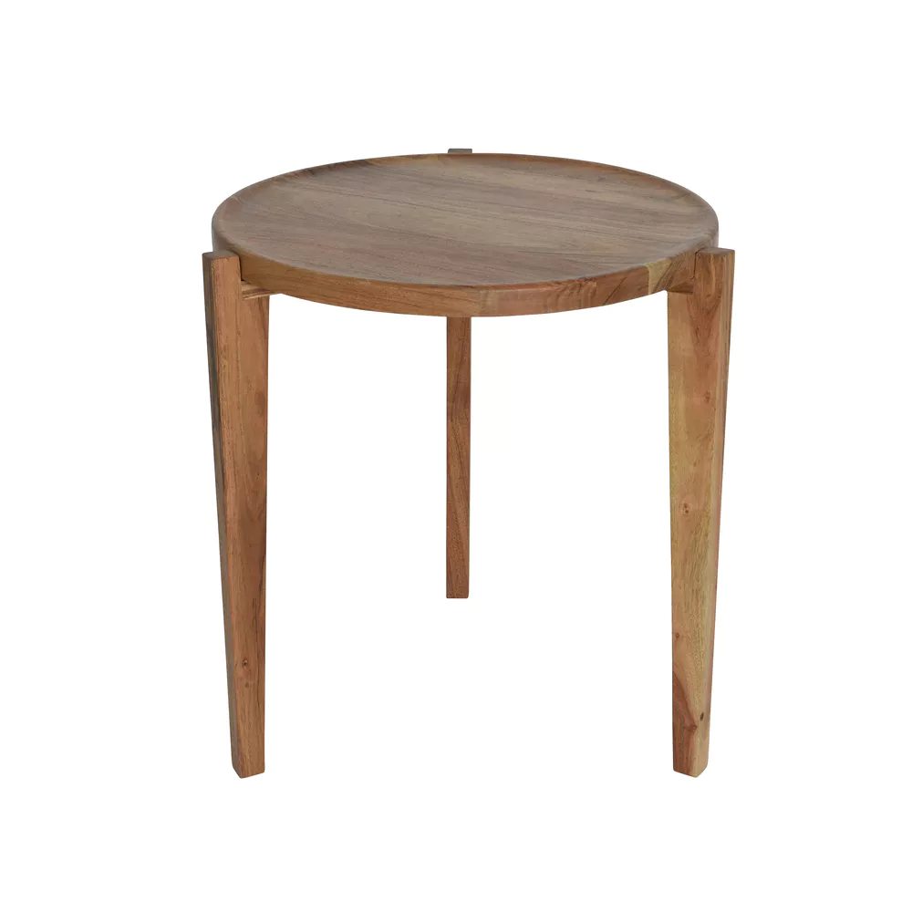 Decotafel in acaciahout - dia 47.5cm H 50cm - naturel