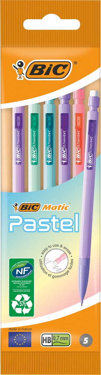 BIC Matic vulpotloden 5st.- pastel