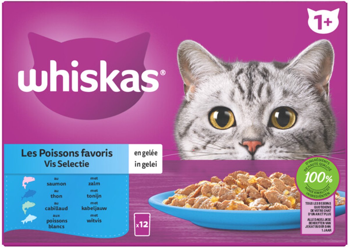 WHISKAS - Pouch 1+ 12x85g - vis