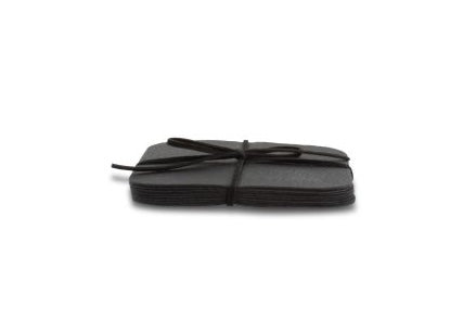 S&P - Glasonderzetters 10x10cm 4stuks - leder zwart       TU UC