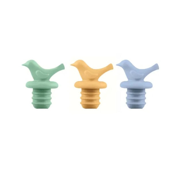 DOTZ - Flessenstop silicone - ass. blauw / oranje/ groen    (prijs per stuk) 1=60