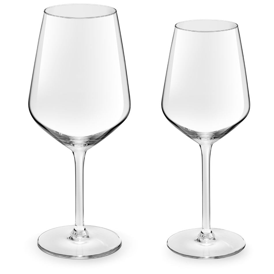 LEERDAM Vennice - Glazenset 12dlg - 6x witte wijn 38cl + 6x rode wijn 53cl