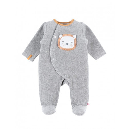 NOUKIES Babou pyjama fluweel - grijs - 1m