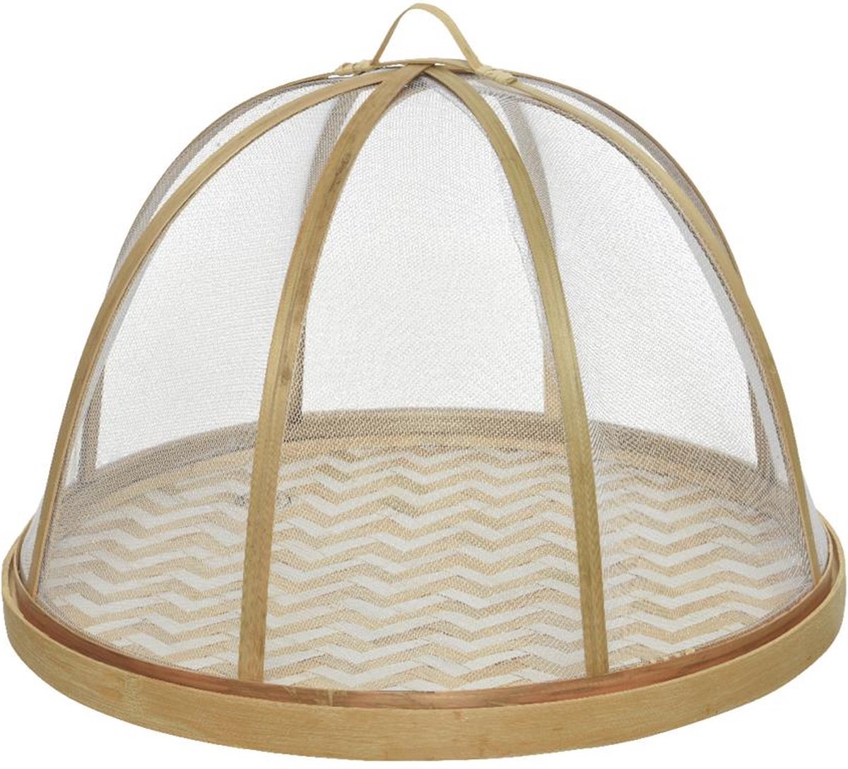 voedselkap in bamboe 32cm - naturel vliegenkap/ foodcover