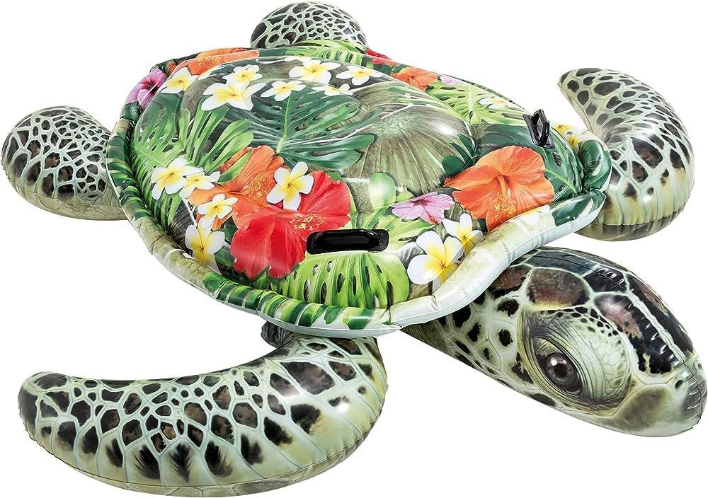 INTEX - Grote zee schildpad realistisch ride-on opblaasbaar - 191x170cm