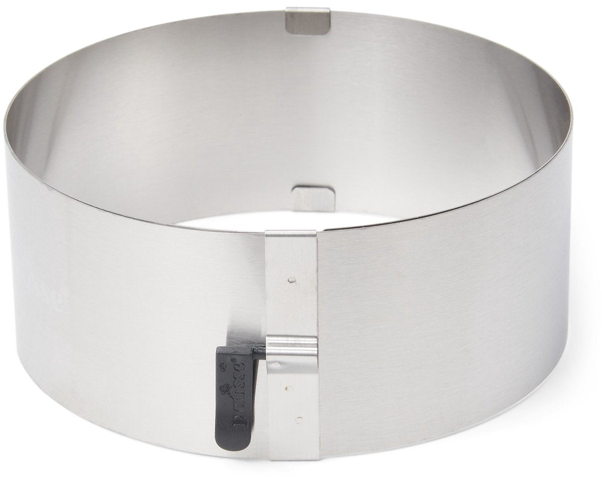 PATISSE Taartring verstelbaar 17-30cm m/ vergrendeling - inox (hoogte 7cm)