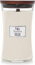 WOODWICK Geurkaars large - white teak