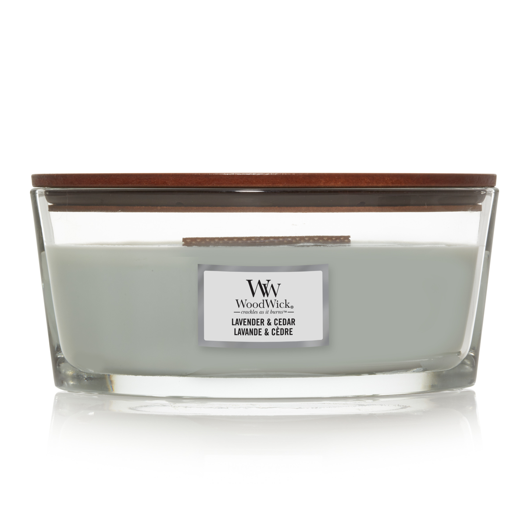 WOODWICK Geurkaars ellipse - lavender & cedar