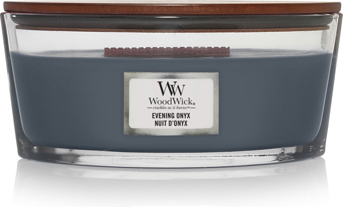 WOODWICK Geurkaars ellipse- evening onyx TU