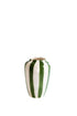 VAL Funky Flower vaasje medium 17cm - donker groen strepen