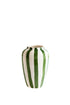 VAL Funky Flower vaasje large 20cm - donker groen strepen