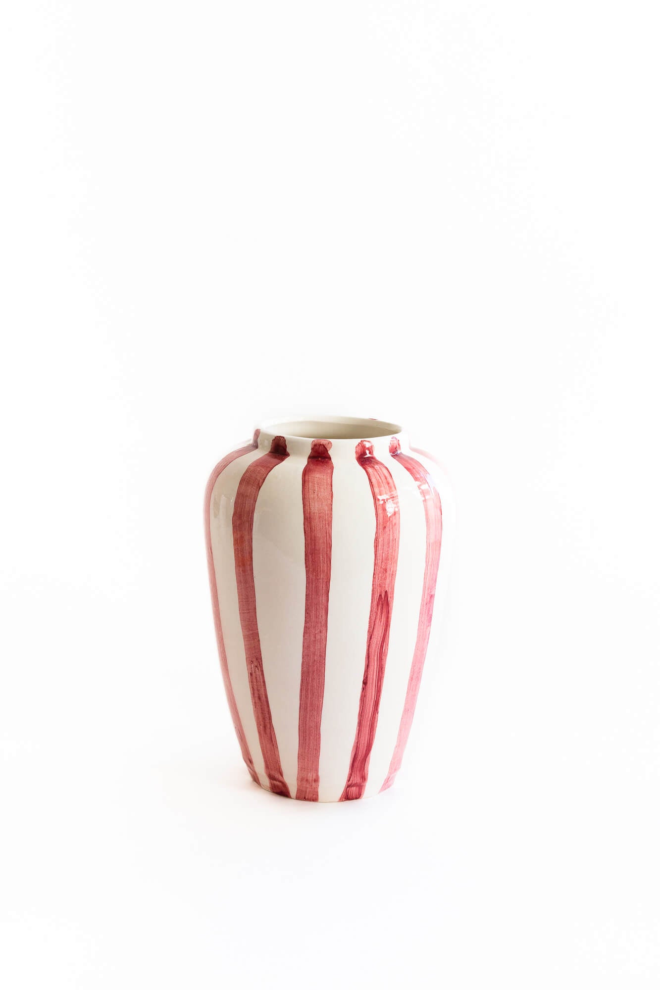 VAL Funky Flower vaasje large 20cm - roze strepen
