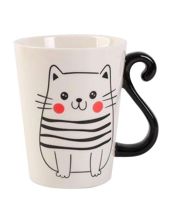 I-TOTAL Mok keramiek - witte kat