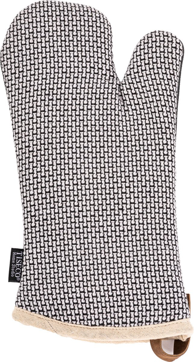 TISECO Sherlock ovenwanten 2st.- 17x33cm - bricks zwart