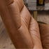 MILFORD lounge zetel - bruin met zwart sledevoet onderstel-leermix moderne look