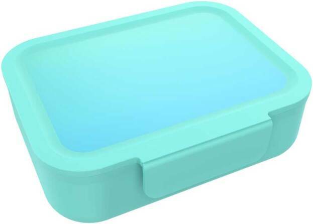 LUNCH BUDDIES Rainbow brooddoos - 19.5x 16.5x6cm - groen/ blauw