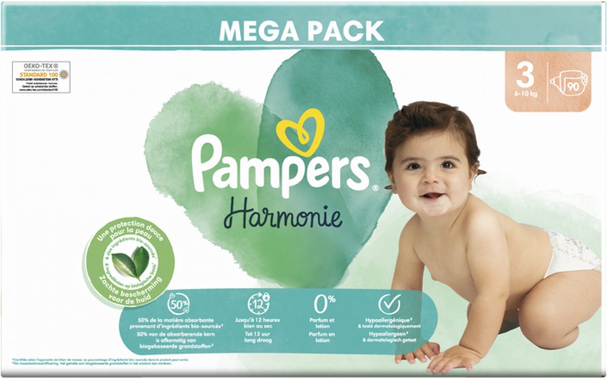 PAMPERS Harmonie maat 3 - 90st.
