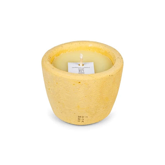 MON DADA Kaars outdoor - S 15x18cm - mustard   TU UC