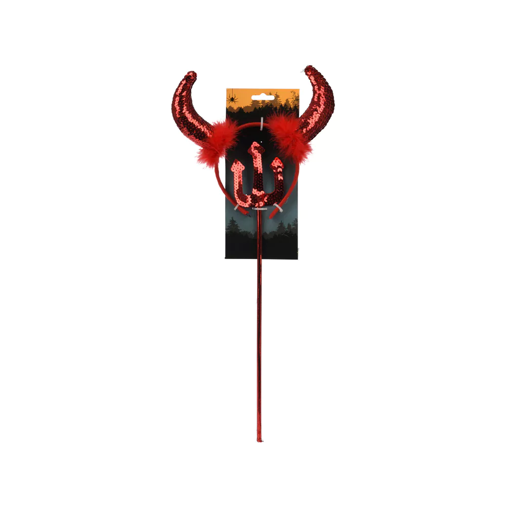 Halloween diadeem met drietand