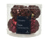 Kerstballen dennenappel glas glans/mat glitter mix 5x7cm - ossenbloed 6st. 6st.- ossenbloedrood