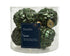 Kerstballen dennenappel glas glans/mat glitter mix 5x7cm - dennengroen 6st. 6st.- dennengroen