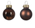 Kerstballen glas glans/mat mix 2.5cm - espresso 24st. espresso 24st.