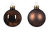 Kerstballen glas glans/mat mix 6cm - espresso 10st.