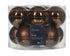 Kerstballen glas glans/mat mix 6cm - espresso 10st.