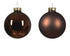 Kerstballen glas glans/mat mix 7cm - espresso 8st.